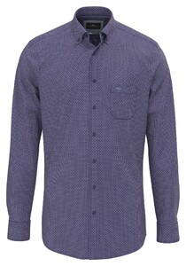 Fynch-Hatton Graphic Allover Mini Pattern Button-Down Overhemd Berry