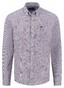 Fynch-Hatton Graphic Allover Mini Waves Pattern Overhemd Berry-Blue