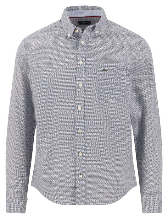 Fynch-Hatton Graphic Pattern Button-Down Overhemd Brick