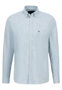 Fynch-Hatton Graphic Pattern Mini Mosaic Button Down Shirt Spring Green