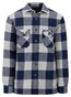 Fynch-Hatton Heavy Flanel Bold Check Overshirt Navy