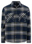 Fynch-Hatton Heavy Flanel Check Overshirt Navy