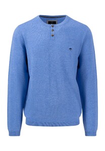 Fynch-Hatton Henley Cashmere Mix Trui Light Sky