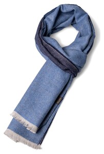 Fynch-Hatton Heringbone Pattern Sjaal Misty Blue
