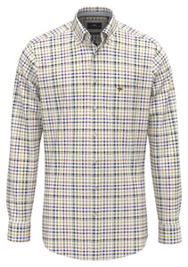 Fynch-Hatton Heritage Oxford Multi Check Overhemd Wit-Multi
