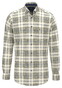 Fynch-Hatton Herringbone Check Button-Down Overhemd Moss
