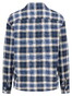 Fynch-Hatton Herringbone Check Pattern Overshirt Harbor Blue