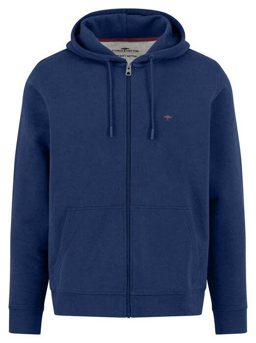Fynch-Hatton Hooded Sweat Cardigan Vest Midnight