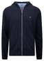 Fynch-Hatton Hooded Zip Cardigan Superfine Cotton Vest Navy