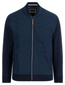 Fynch-Hatton Hybrid Cardigan College Collar Navy