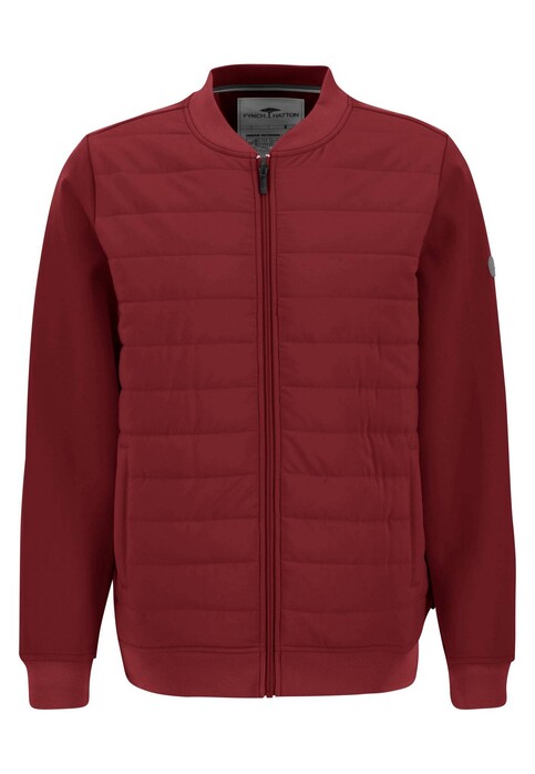 Fynch-Hatton Hybrid Cardigan College Collar Vest Scarlet