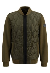 Fynch-Hatton Hybrid Cardigan College Vest Deep Forest