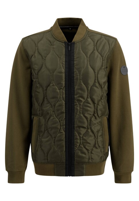 Fynch-Hatton Hybrid Cardigan College Vest Deep Forest