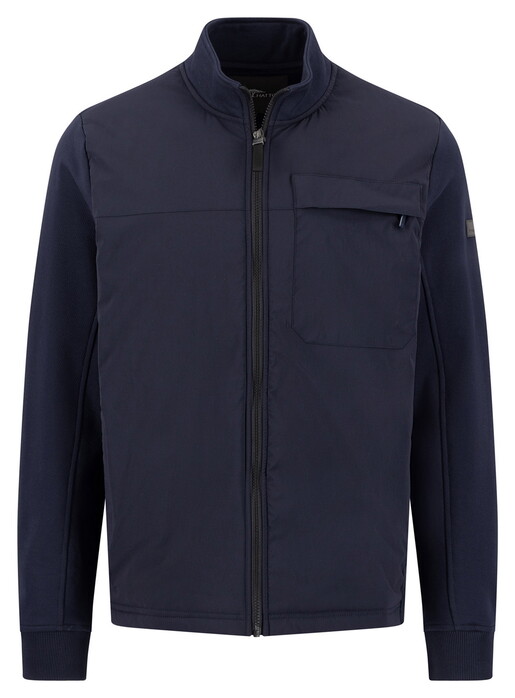 Fynch-Hatton Hybrid Stand-Up Collar Solid Color Jack Navy