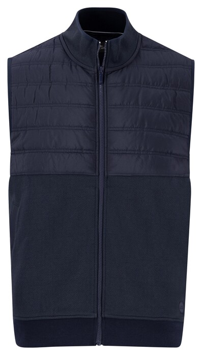 Fynch-Hatton Hybrid Stand-Up Zip Collar Body-Warmer Navy