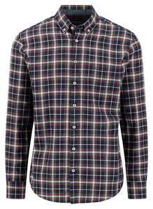Fynch-Hatton Iconic Check Button-Down Shirt Navy