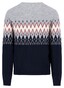 Fynch-Hatton Jacquard Merino Kasjmier Trui Navy-Multi