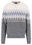 Fynch-Hatton Jacquard Merino Kasjmier Trui Steel-Multi