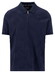 Fynch-Hatton Jacquard Subtle Leaves Zip Collar Polo Navy