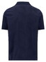 Fynch-Hatton Jacquard Subtle Leaves Zip Collar Poloshirt Navy