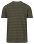 Fynch-Hatton Jacquard Tee Striped Cotton T-Shirt Dark Khaki
