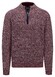 Fynch-Hatton Knit Troyer Zip Mouliné Trui Ruby Red