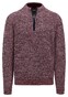 Fynch-Hatton Knit Troyer Zip Mouliné Trui Ruby Red