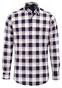 Fynch-Hatton Large Check Pattern Button-Down Overhemd Navy-Rood