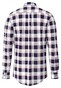 Fynch-Hatton Large Check Pattern Button-Down Overhemd Navy-Rood