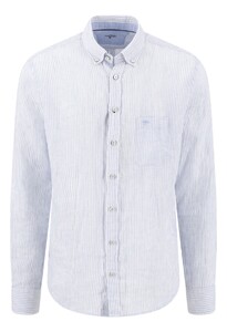 Fynch-Hatton Linen Stripe Long Sleeve Overhemd New Breeze