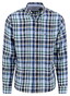 Fynch-Hatton Linnen Check Button-Down Overhemd Pine Green-Blue
