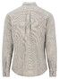 Fynch-Hatton Linnen Fine Striped Button-Down Overhemd Donker Khaki