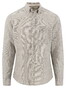 Fynch-Hatton Linnen Fine Striped Button-Down Overhemd Donker Khaki