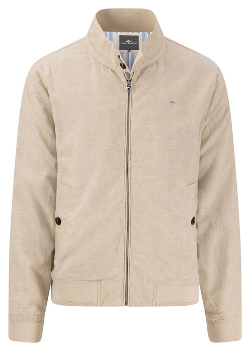 Fynch-Hatton Linnen Melange Harrington Blouson Stone
