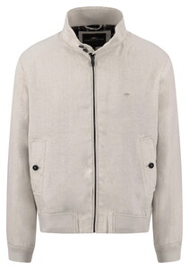 Fynch-Hatton Linnen Subtle Herrinbone Pattern Blouson Cement
