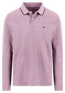 Fynch-Hatton Longsleeve Fine Texture Grainy Piqué Polo Magnolia