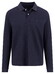 Fynch-Hatton Longsleeve Fine Texture Grainy Piqué Polo Navy