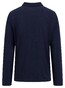 Fynch-Hatton Longsleeve Heavy Slub Cotton Subtle Detail Polo Navy