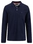 Fynch-Hatton Longsleeve Heavy Slub Cotton Subtle Detail Polo Navy