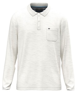 Fynch-Hatton Longsleeve Heavy Slub Cotton Subtle Detail Polo New Off White