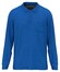 Fynch-Hatton Longsleeve Heavy Slub Cotton Subtle Detail Polo Strong Blue