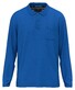 Fynch-Hatton Longsleeve Heavy Slub Cotton Subtle Detail Polo Strong Blue