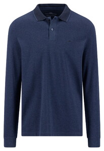 Fynch-Hatton Longsleeve Mélange Poloshirt Night