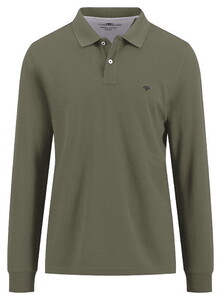 Fynch-Hatton Longsleeve Premium Supima Cotton Polo Donker Khaki