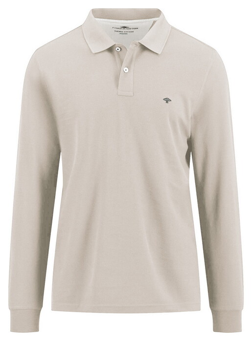Fynch-Hatton Longsleeve Premium Supima Cotton Polo New Off White
