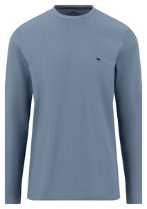 Fynch-Hatton Longsleeve Round Neck Cotton T-Shirt Air Blue