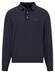 Fynch-Hatton Longsleeve Slub Cotton Polo Navy