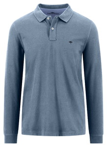 Fynch-Hatton Longsleeve Solid Color Premium Cotton Poloshirt Air Blue