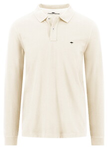 Fynch-Hatton Longsleeve Solid Color Premium Cotton Poloshirt Snow White