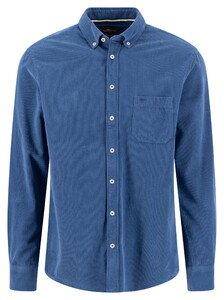 Fynch-Hatton Melange Corduroy Shirt Ink Blue